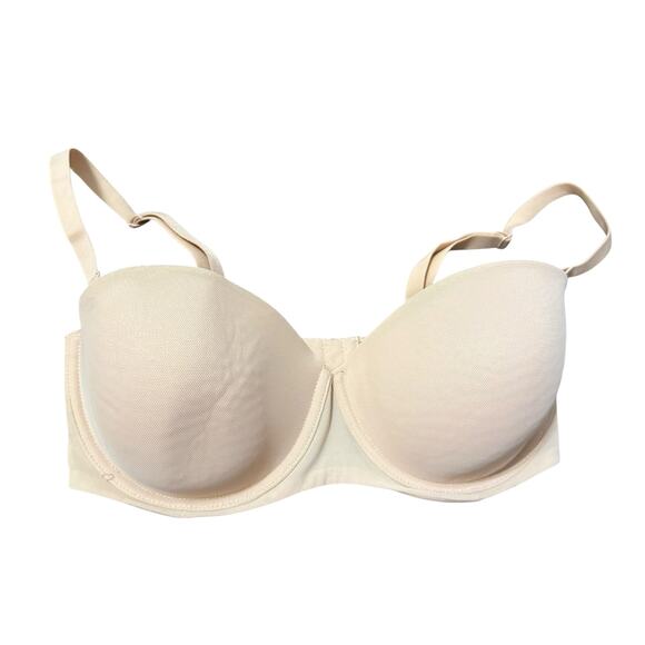 Auden Nude Lightly Lined Convertible Strap / Strapless Bra Size 34DD - Picture 1 of 7